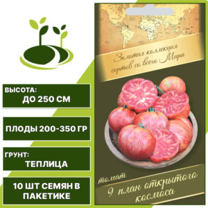 Томат "9 План Открытого Космоса", АГРОНИ, би-колор, закрытый грунт, индетерминантный, количество семян в пакетике 10 шт