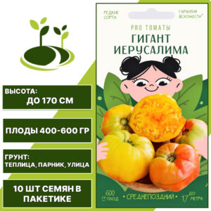 Томат "Гигант Иерусалима", АГРОНИ, оранжево-малиновый, индетерминантный, открытый и закрытый грунт, количество семян в пакетике 10 шт