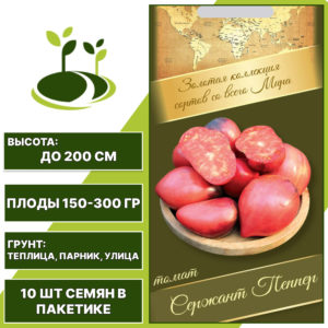Томат "Сержант Пеппер", АГРОНИ, красно-фиолетовый, индетерминантный, открытый и закрытый грунт, количество семян в пакетике 10 шт