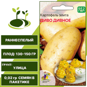 Картофель элита Диво Дивное, УРАЛЬСКИЙ ДАЧНИК, количество семян в пакетике 0,02 гр