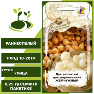 Лук репчатый для маринования Жемчужный серия Банка, УРАЛЬСКИЙ ДАЧНИК, количество семян в пакетике 0,25 гр
